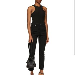 GOLDSIGN Black High Rise Slim Jeans Sz 28